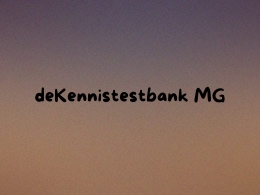 deKennistestbank MG